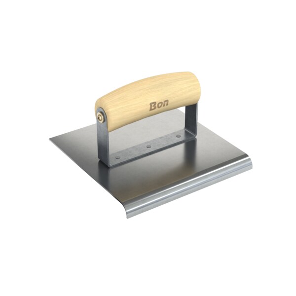 Edger, Stainless Steel 6" X 6", 3/8" Radius X 1/2" Lip Wood Handle